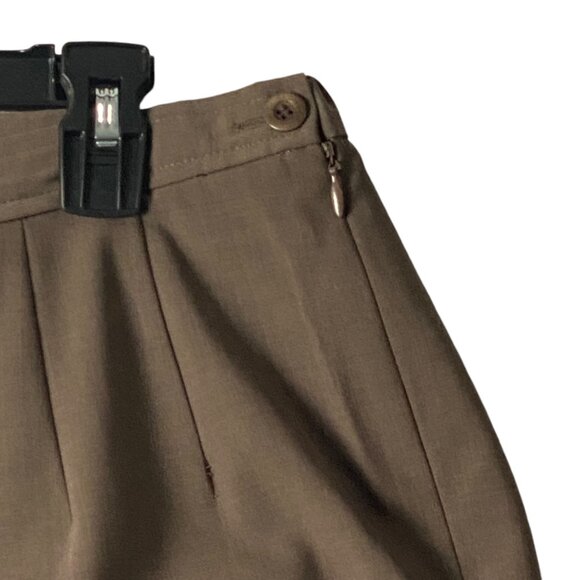 Talbots Classic Fit Stretch Trousers Dress Pants Women Size 12W Wool Blend Brown - Picture 2 of 13